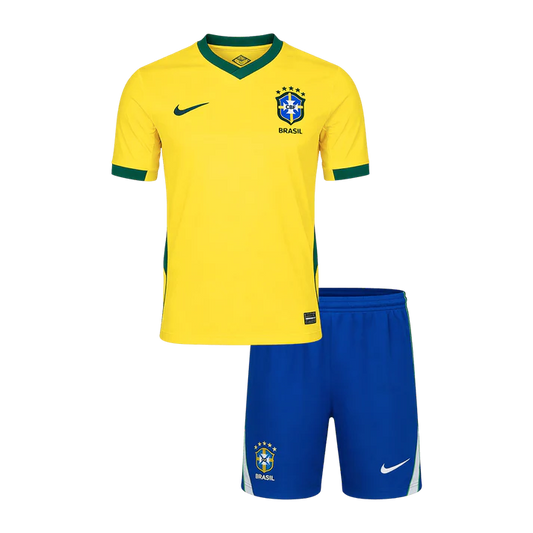 Kids' Brazil Home Jersey — Yellow