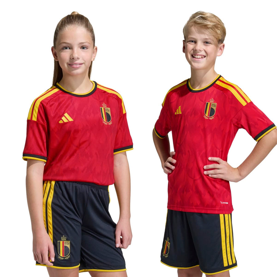 Kids' Belgium Home Jersey — Red