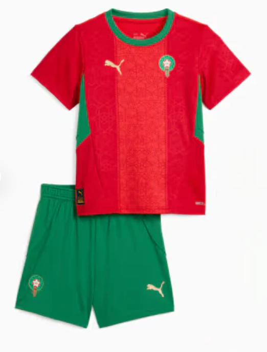 Morocco Kids' Home Jersey — Red