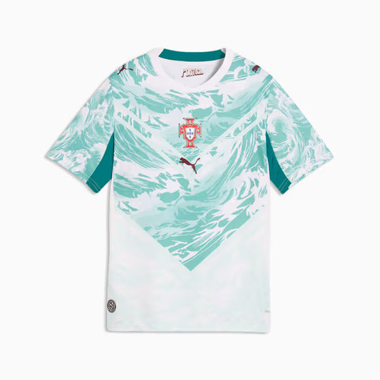 Portugal Away Jersey — White-Mint Green