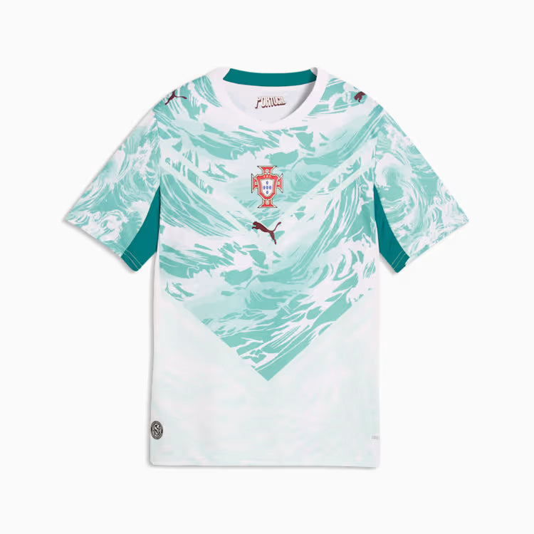 Maillot Portugal Extérieur — Blanc-Vert Menthe