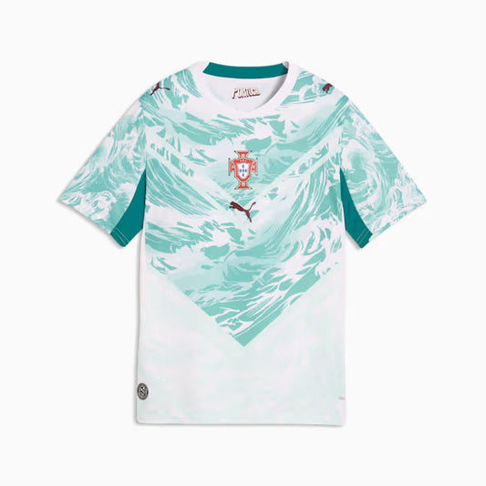 Maillot Portugal Extérieur — Blanc-Vert Menthe