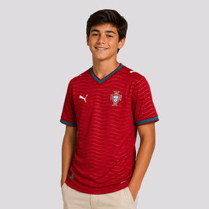 Maillot Enfant Portugal Domicile — Rouge