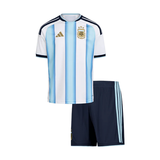 Kids' Argentina Home Jersey — White-Light Blue