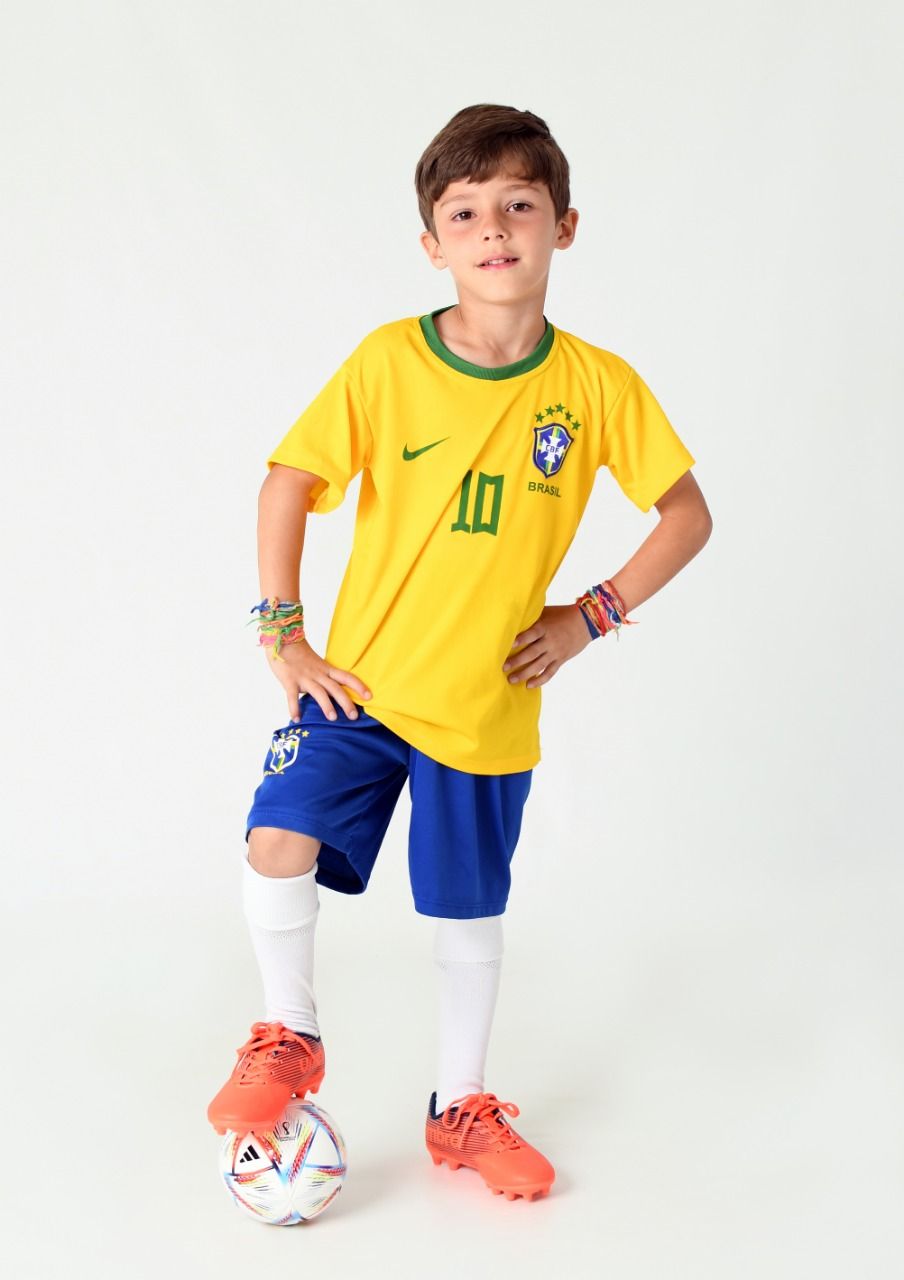 Kids' Brazil Home Jersey — Yellow