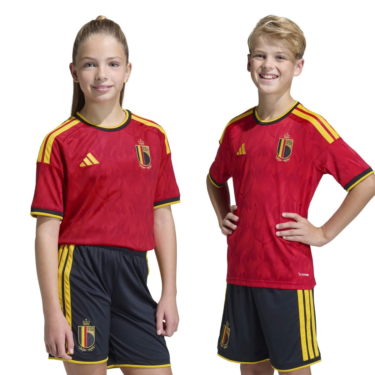 Kids' Belgium Home Jersey — Red