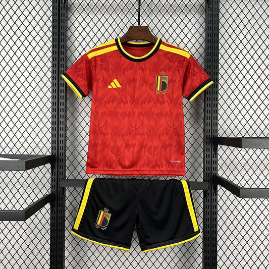 Kids' Belgium Home Jersey — Red